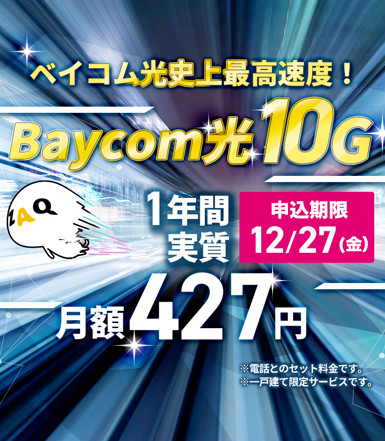 Baycomに10ギガコースが登場